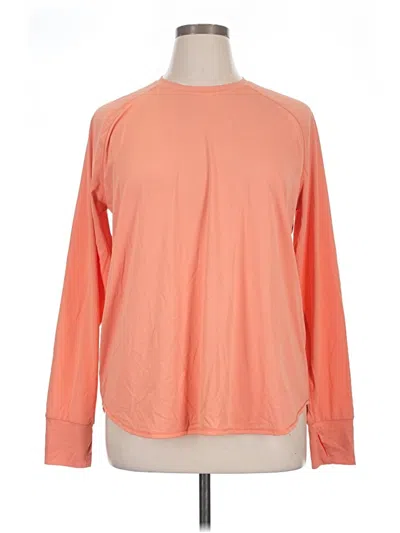 Pre-owned Eddie Bauer Long Sleeve T-shirt In Orange