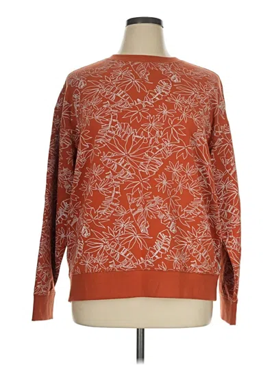Pre-owned Eddie Bauer Long Sleeve T-shirt In Orange