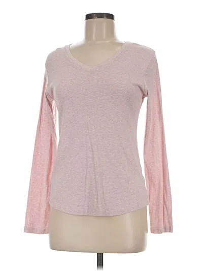 Pre-owned Eddie Bauer Long Sleeve T-shirt In Pink