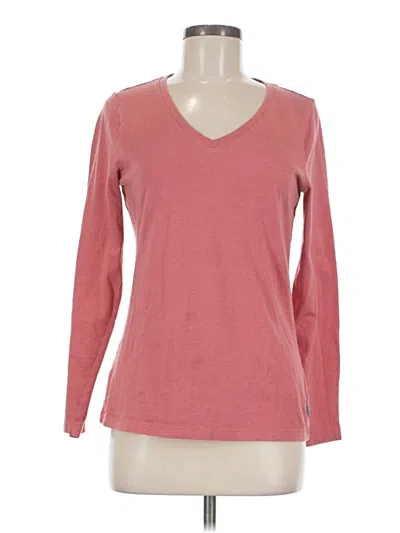 Pre-owned Eddie Bauer Long Sleeve T-shirt In Pink