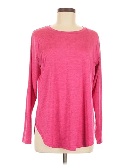 Pre-owned Eddie Bauer Long Sleeve T-shirt In Pink