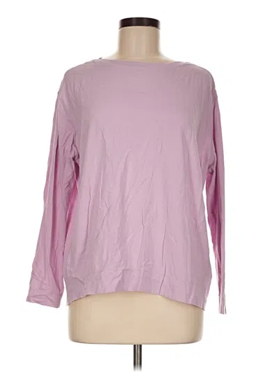 Pre-owned Eddie Bauer Long Sleeve T-shirt In Pink
