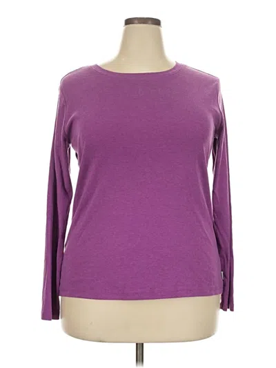 Pre-owned Eddie Bauer Long Sleeve T-shirt In Purple