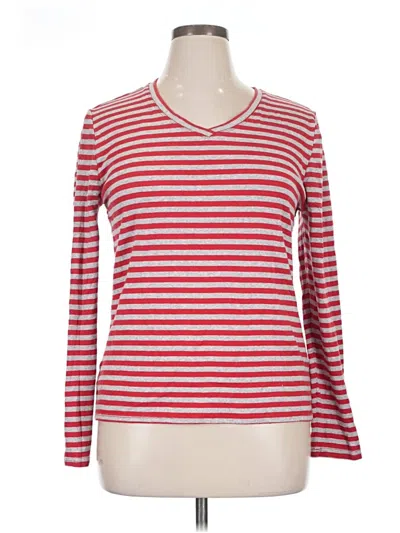 Pre-owned Eddie Bauer Long Sleeve T-shirt In Red