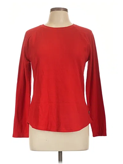 Pre-owned Eddie Bauer Long Sleeve T-shirt In Red