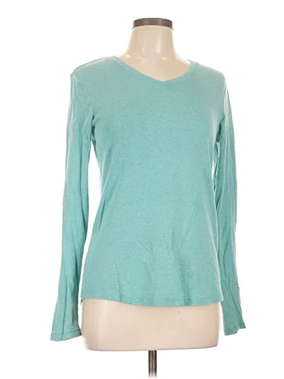 Pre-owned Eddie Bauer Long Sleeve T-shirt In Teal