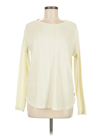 Pre-owned Eddie Bauer Long Sleeve T-shirt In White