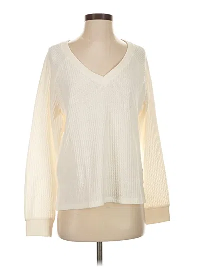 Pre-owned Eddie Bauer Long Sleeve T-shirt In White