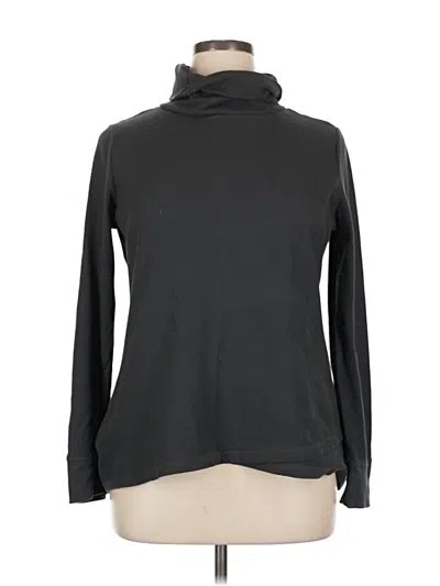 Pre-owned Eddie Bauer Long Sleeve Turtleneck In Black