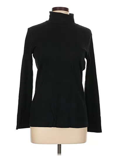 Pre-owned Eddie Bauer Long Sleeve Turtleneck In Black