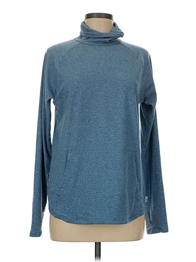 Pre-owned Eddie Bauer Long Sleeve Turtleneck In Blue