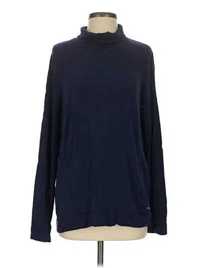 Pre-owned Eddie Bauer Long Sleeve Turtleneck In Blue