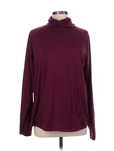 Pre-owned Eddie Bauer Long Sleeve Turtleneck In Burgundy