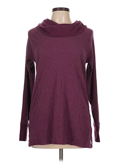 Pre-owned Eddie Bauer Long Sleeve Turtleneck In Burgundy
