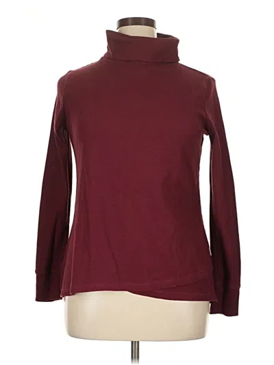 Pre-owned Eddie Bauer Long Sleeve Turtleneck In Burgundy