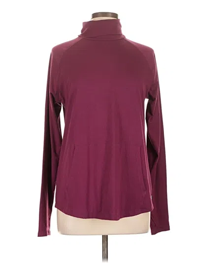 Pre-owned Eddie Bauer Long Sleeve Turtleneck In Burgundy