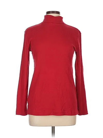 Pre-owned Eddie Bauer Long Sleeve Turtleneck In Red