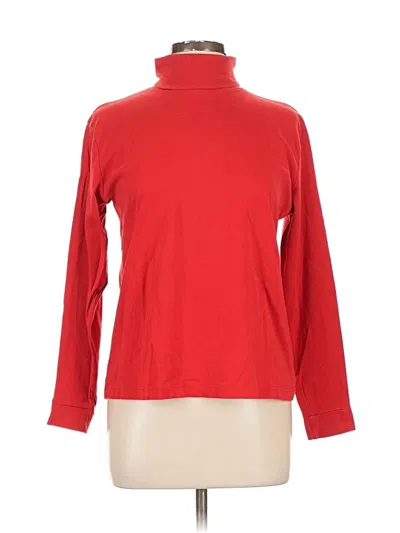 Pre-owned Eddie Bauer Long Sleeve Turtleneck In Red