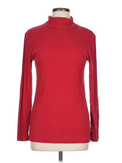 Pre-owned Eddie Bauer Long Sleeve Turtleneck In Red