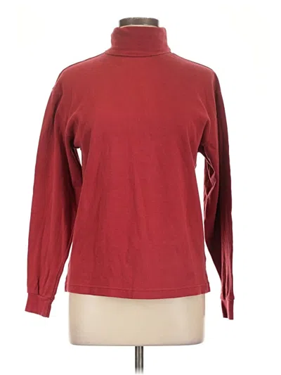 Pre-owned Eddie Bauer Long Sleeve Turtleneck In Red