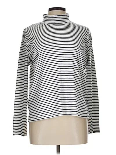 Pre-owned Eddie Bauer Long Sleeve Turtleneck In Silver