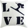 Eddie Bauer Love Ski Decorative Pillow, 20" X 20" In White
