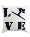 Eddie Bauer Love Ski Decorative Pillow, 20" X 20" In Multi