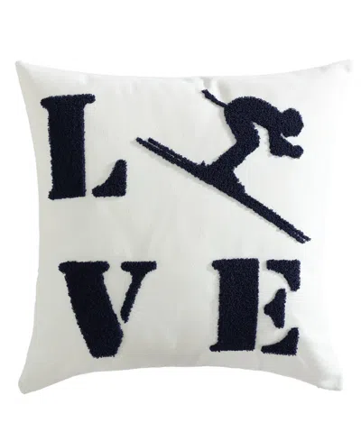 EDDIE BAUER LOVE SKI DECORATIVE PILLOW, 20" X 20"