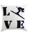 Eddie Bauer Love Ski Decorative Pillow, 20" X 20" In Multi