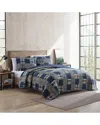 Eddie Bauer Madrona Navy Plaid Quilt Set Bedding In Blue