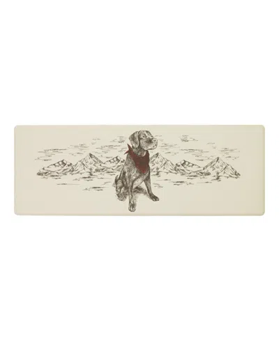 Eddie Bauer Man's Best Friend Non-slip Kitchen Mat, 17.5" X 48" In Neutral