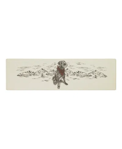 Eddie Bauer Man's Best Friend Non-slip Kitchen Mat, 17.5" X 60" In Neutral