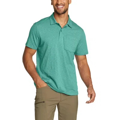 Eddie Bauer Men's Getaway Slub Polo Shirt In Green