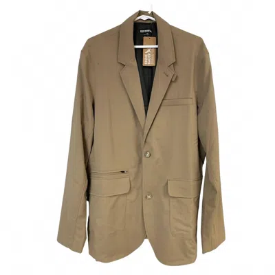 Eddie Bauer Men's Long Sleeve Ultimate Voyager Travel Jacket Blazer In Dark Khaki In Brown