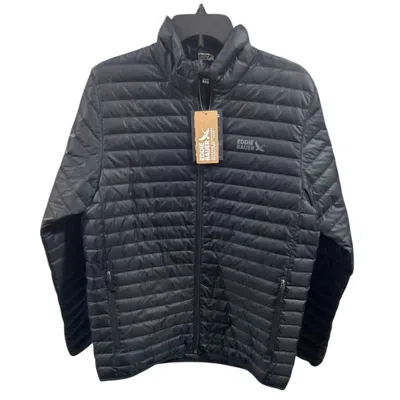 Eddie Bauer Men's Microlight 650fp Down Zip Up Puffer Jacket In Black In Transparent