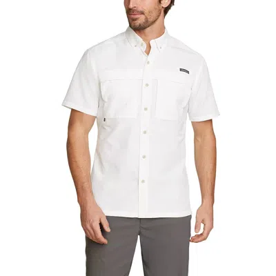 Eddie Bauer Men's Ripstop Guide Short-sleeve Shirt In White