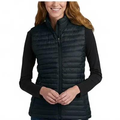 Eddie Bauer Microlight Full Zip Down Puffer Vest - Plus In Black