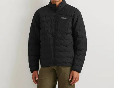 Eddie Bauer Microtherm Freefuse Stretch Down Hooded Jacket In Black