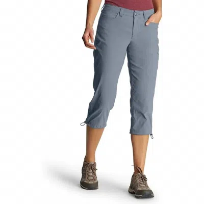 Eddie Bauer Mid Rise Guide Capri Pants In Graphite Blue In Multi