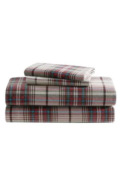 Eddie Bauer Montlake Plaid Cotton Flannel Sheet Set In Red