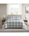 Eddie Bauer Mountain Embroidery Plaid Comforter Set In Green