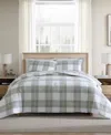 Eddie Bauer Mountain Embroidery Plaid Cotton 2-pc. Comforter Set, Twin In Green