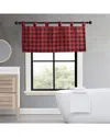 Eddie Bauer Mountain Plaid Window Valance In Red