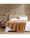 Eddie Bauer Mountain Valley Ribbed Plush Heating Blanket In Brown