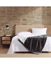 Eddie Bauer Mountain Valley Ribbed Plush Throw In Gray