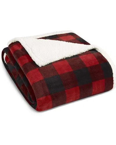 Eddie Bauer Nautica Mountain Plaid Red Blanket