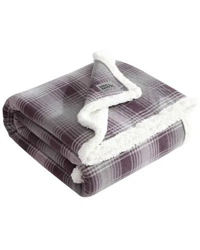 EDDIE BAUER EDDIE BAUER NORDIC PLAID POLAR FLEECE REVERSIBLE THROW BLANKET