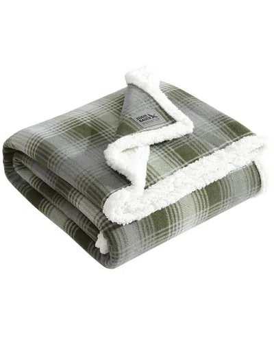 EDDIE BAUER EDDIE BAUER NORDIC PLAID POLAR FLEECE REVERSIBLE THROW BLANKET