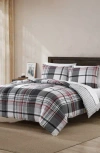 Eddie Bauer Normandy Plaid Comforter & Sham Set In Black Red