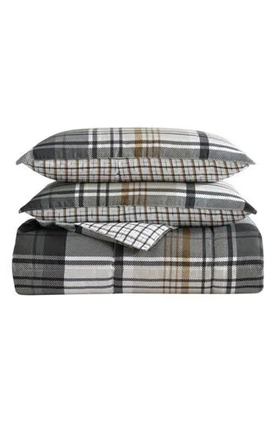 Eddie Bauer Normandy Plaid King Comforter Set In Black